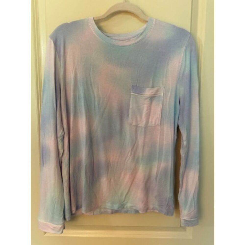 Stars Above Watercolor Sleep Long Sleeve Shirt Women's Sz Small